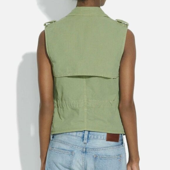 Madewell Safari Field Vest in Khaki Green | Size Small - Picture 3 of 10
